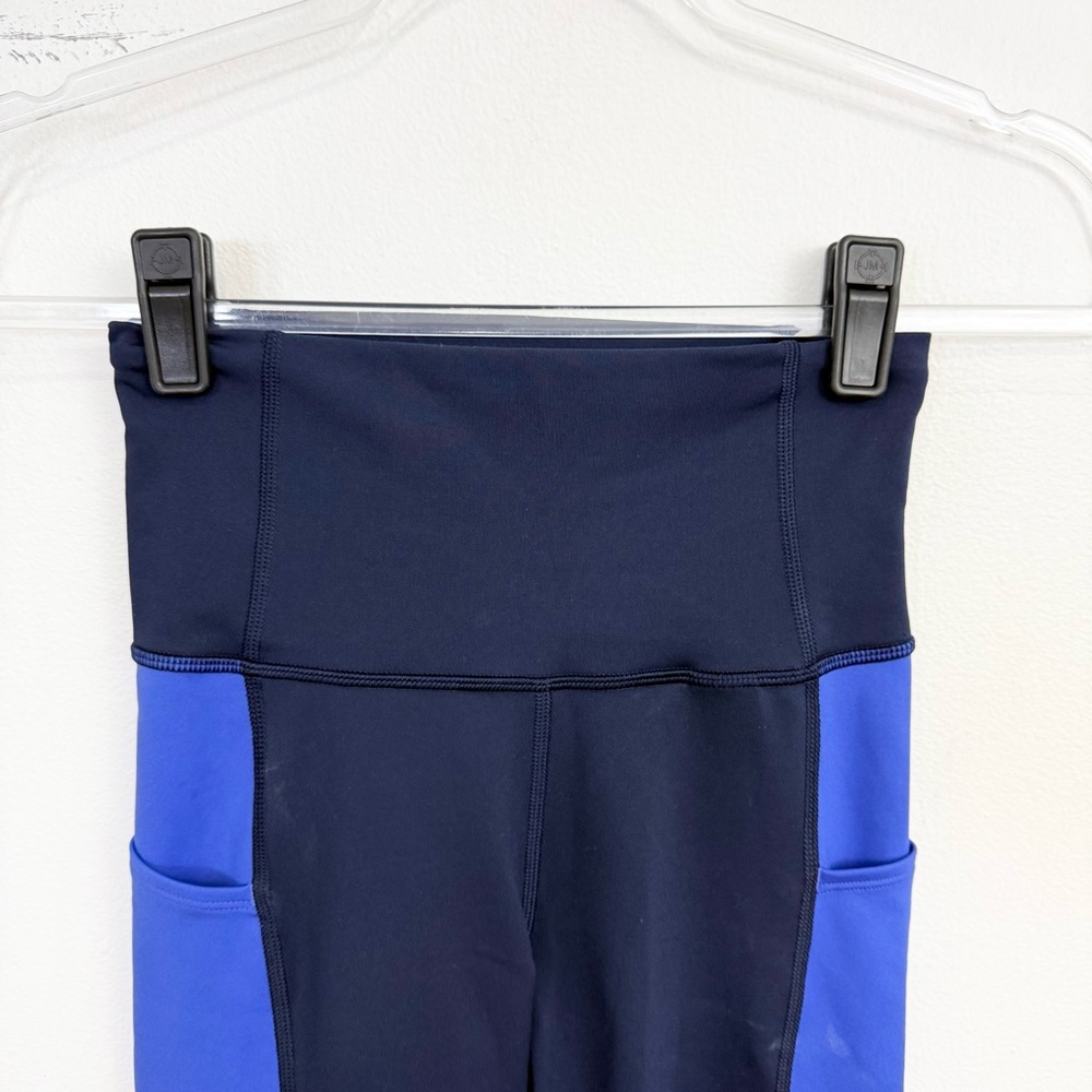 Cotopaxi Roso High Rise Colorblock Performance Leggings XS Blue Red Running - Picture 3 of 7